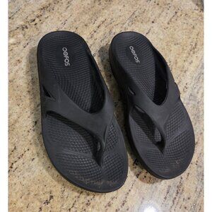 Oofos Free Feet Recovery Flip Flop Sandals Slip On Black Mens Sz 9 Women’s 10